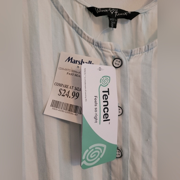 Blue and white striped dress - Picture 3 of 3